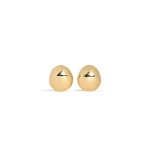 Alaia Dome Earrings in Gold | Earrings | Luxury Shoes 