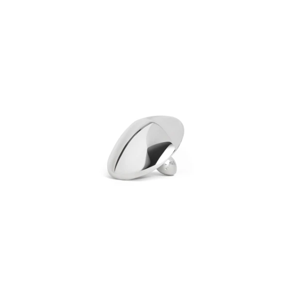 Alaia Dome Earrings in Silver | Earrings | Luxury Shoes 