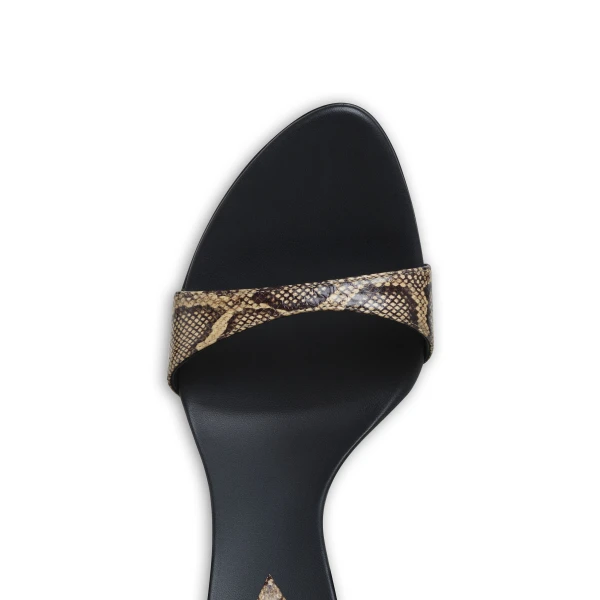 Alaia Drop Strappy Sandals in Ayers Leather, Honey | Sandals | Luxury Shoes 