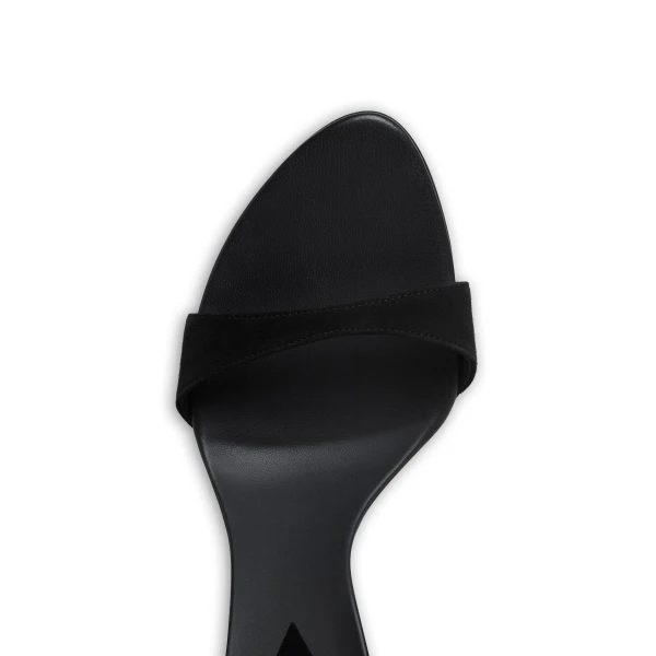 Alaia Drop Strappy Sandals in Suede, Black | Sandals | Luxury Shoes 