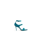 Alaia Drop Strappy Sandals in Suede, China Blue | Sandals | Luxury Shoes 