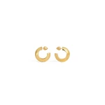 Alaia Edge Hoop Earrings in Gold | Earrings | Luxury Shoes 