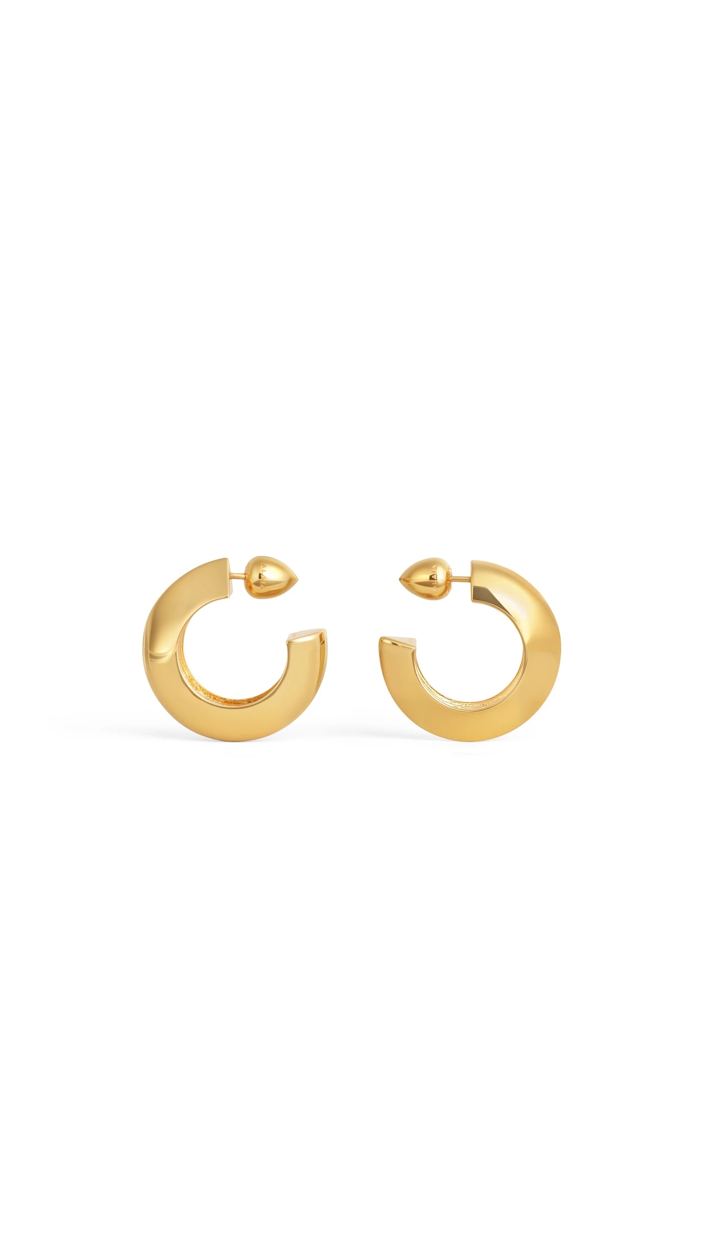 Alaia Edge Hoop Earrings in Gold Alaia Edge Hoop Earrings in Gold | Earrings | Luxury Shoes