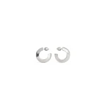 Alaia Edge Hoop Earrings in Silver | Earrings | Luxury Shoes 