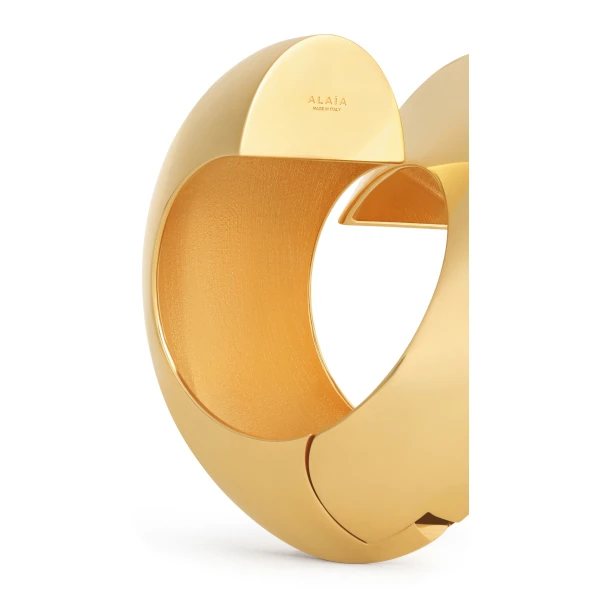 Alaia Edge Large Cuff in Gold | Cuffs | Luxury Shoes 