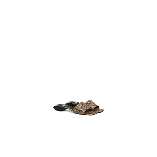 Alaia Ellipse Mules in Ayers Leather, Honey | Mules | Luxury Shoes 