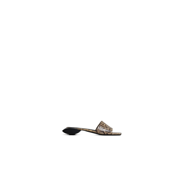 Alaia Ellipse Mules in Ayers Leather, Honey | Mules | Luxury Shoes 