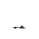 Alaia Ellipse Mules in Suede, Smoke Brown | Mules | Luxury Shoes 