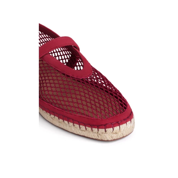 Alaia Espadrilles in Fishnet and Suede, Carmine | Espadrilles | Luxury Shoes 