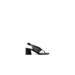 Alaia Fishnet Heel Sandals in Patent Leather, Black | Sandals | Luxury Shoes 