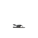 Alaia Fishnet Thong Sandals in Patent Calfskin, Black | Sandals | Luxury Shoes 