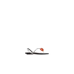 Alaia Flat Jewel Sandals in Patent Leather, Optical White | Sandals | Luxury Shoes 