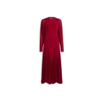Alaia Fluid Jersey Dress in Dark Red | Maxi Dresses | Luxury Shoes 