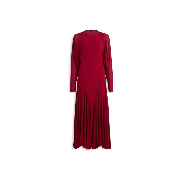 Alaia Fluid Jersey Dress in Dark Red | Maxi Dresses | Luxury Shoes 