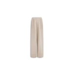 Alaia Fluid Silk Linen Pants in Beige | Wide leg pants | Luxury Shoes 