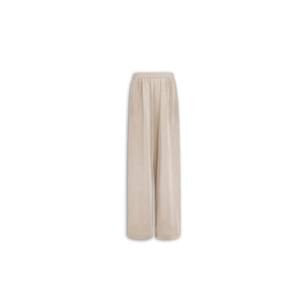 Fluid Silk Linen Pants in Beige