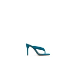 Alaia Heel Thong Mules in Suede, China Blue, 90 mm | Mules | Luxury Shoes 