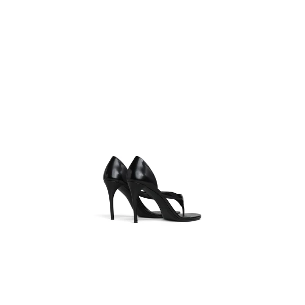 Alaia Infradito Sandals in Patent Calfskin, Black | Sandals | Luxury Shoes 