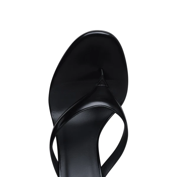 Alaia Infradito Sandals in Patent Calfskin, Black | Sandals | Luxury Shoes 