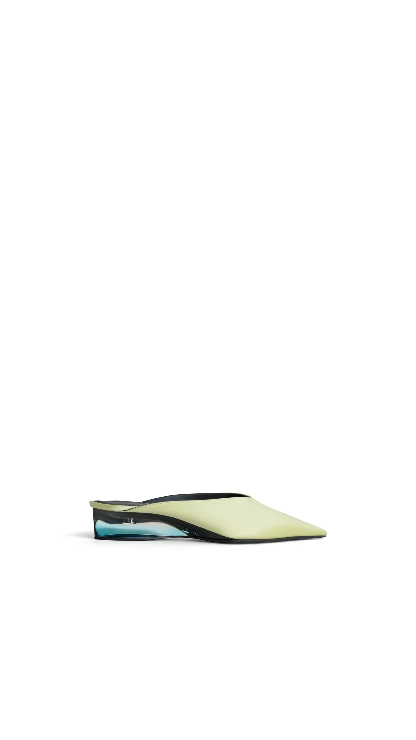 Alaia Invisible Mules in Satin, Anise Alaia Invisible Mules in Satin, Anise | Mules | Luxury Shoes