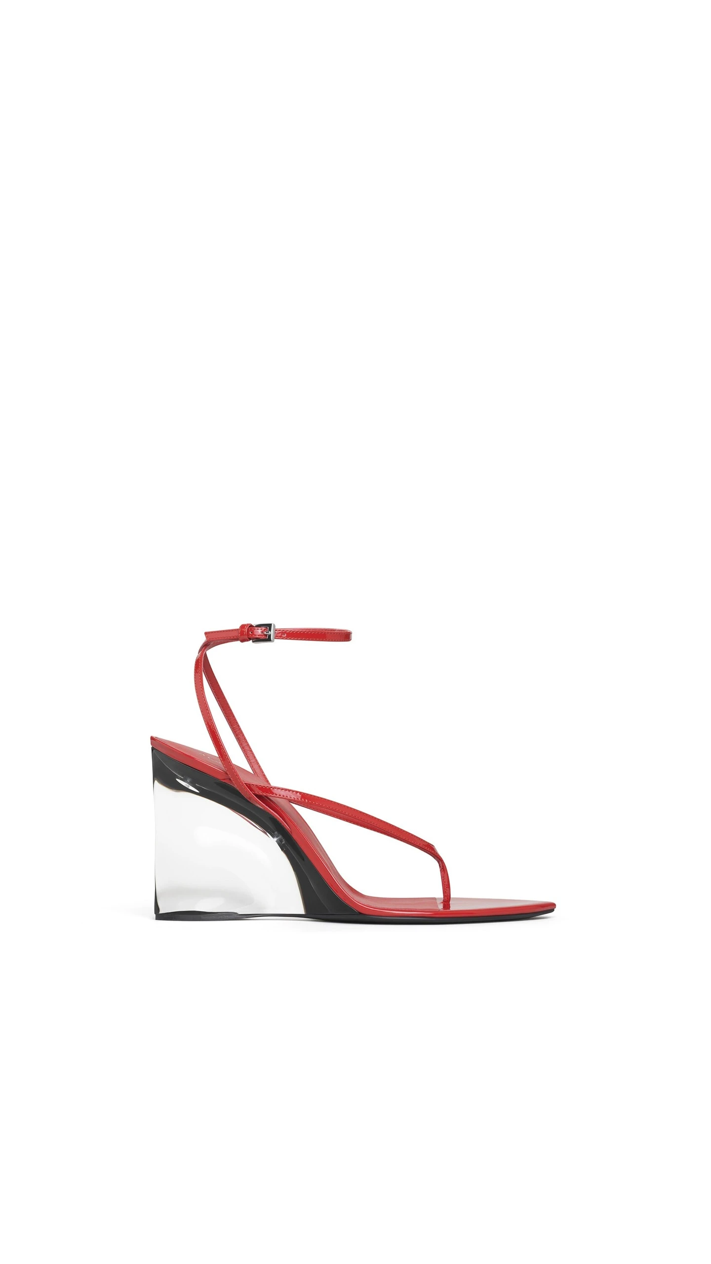Alaia Invisible Thong Sandals in Patent Calfskin, Burnt Orange Alaia Invisible Thong Sandals in Patent Calfskin, Burnt Orange | Sandals | Luxury Shoes