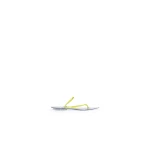 Alaia Invisible Thong in Patent Leather, Lemon Yellow | Sandals | Luxury Shoes 