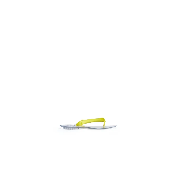Alaia Invisible Thong in Satin, Lemon Yellow | Sandals | Luxury Shoes 