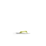 Alaia Invisible Thong in Satin, Lime | Sandals | Luxury Shoes 