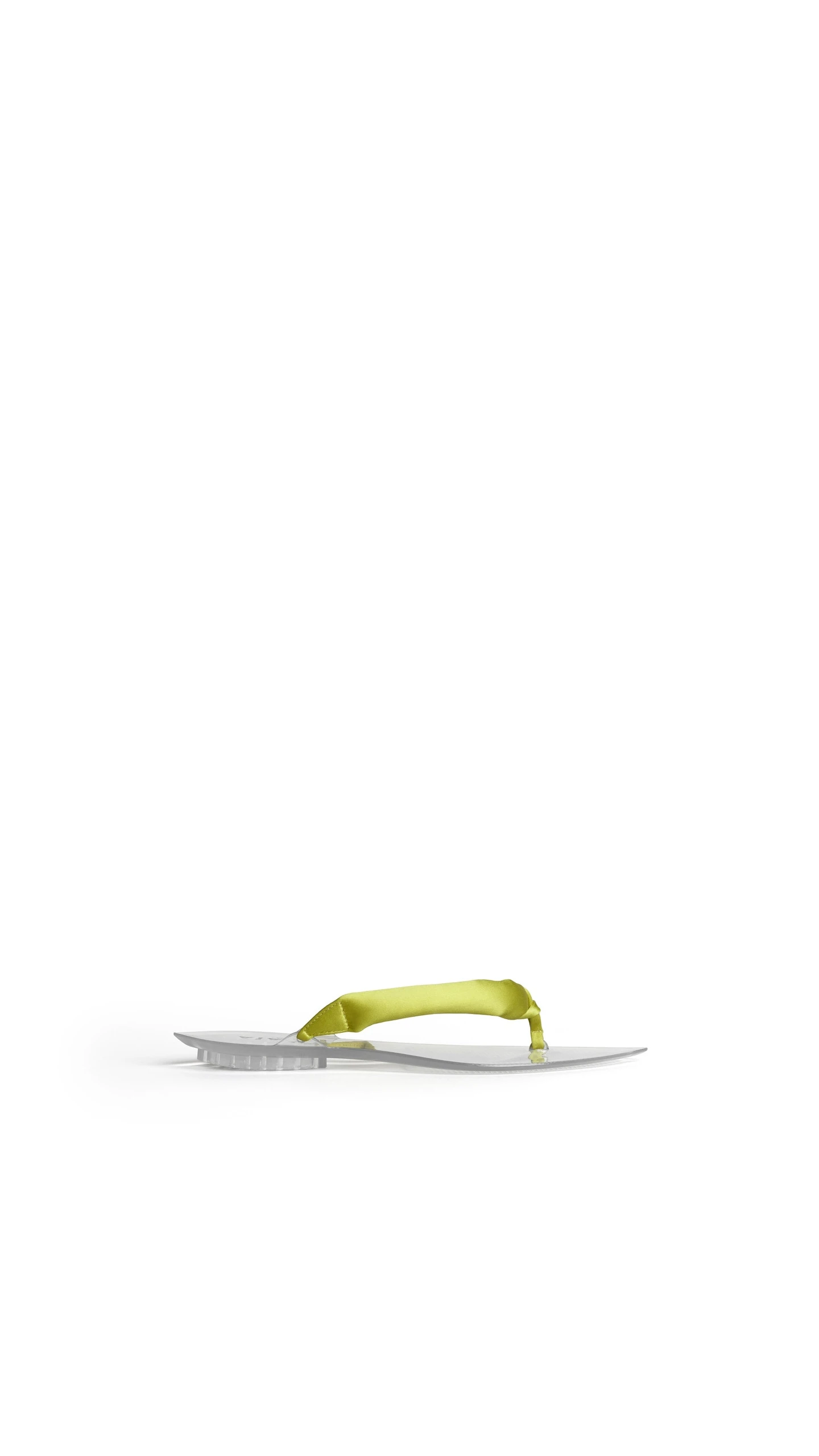 Alaia Invisible Thong in Satin, Lime Alaia Invisible Thong in Satin, Lime | Sandals | Luxury Shoes
