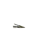 Alaia Invisible Wedge Slingbacks in Patent Calfskin, Khaki | Heels | Luxury Shoes 