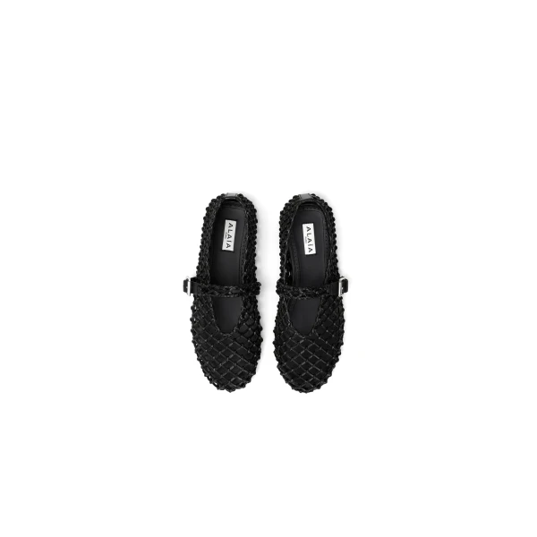 Alaia La Ballerine Braided in Black | Flats | Luxury Shoes 