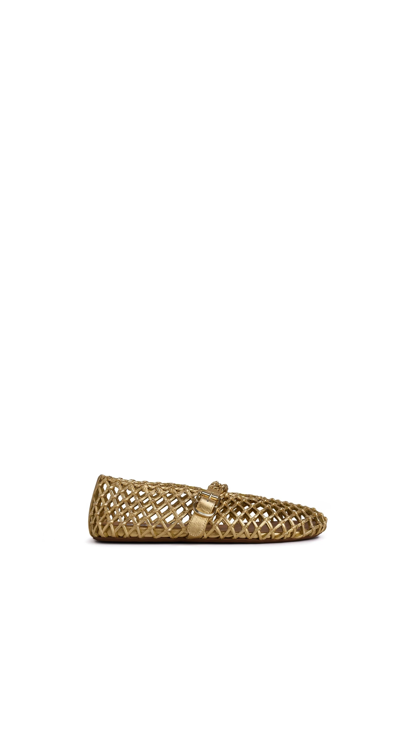 Alaia La Ballerine Braided in Gold Alaia La Ballerine Braided in Gold | Flats | Luxury Shoes