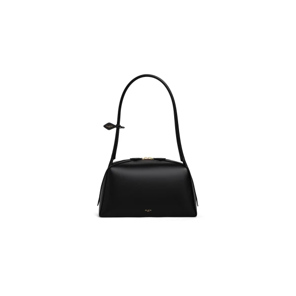 Alaia Le Bouledogue Bag in Calfskin, Black | Shoulder & Crossbody Bags | Luxury Shoes 