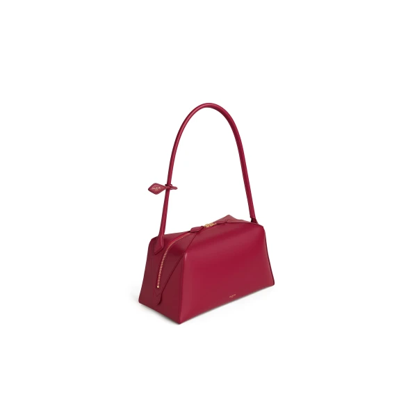 Alaia Le Bouledogue Bag in Calfskin, Carmine | Shoulder & Crossbody Bags | Luxury Shoes 
