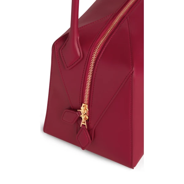 Alaia Le Bouledogue Bag in Calfskin, Carmine | Shoulder & Crossbody Bags | Luxury Shoes 