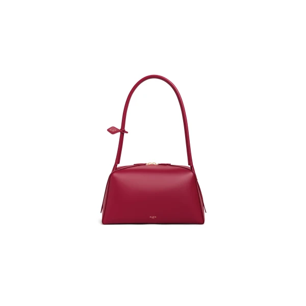 Alaia Le Bouledogue Bag in Calfskin, Carmine | Shoulder & Crossbody Bags | Luxury Shoes 