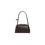 Alaia Le Bouledogue Bag in Calfskin, Smoke Brown | Shoulder & Crossbody Bags | Luxury Shoes 