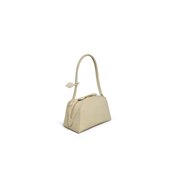 Alaia Le Bouledogue Small Bag in Nubuck, Almond Green | Totes & Top-Handle Bags | Luxury Shoes 