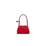 Alaia Le Bouledogue Small Bag in Nubuck, Bright Red | Totes & Top-Handle Bags | Luxury Shoes 