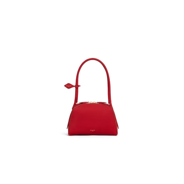Le Bouledogue Small Bag in Nubuck, Bright Red