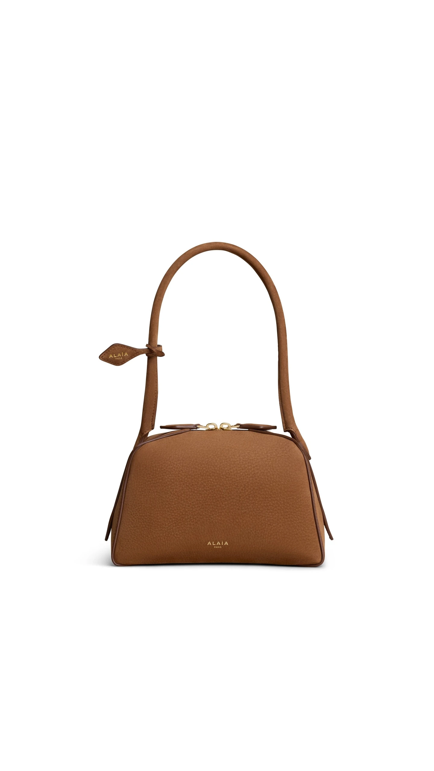 Alaia Le Bouledogue Small Bag in Nubuck, Brown Alaia Le Bouledogue Small Bag in Nubuck, Brown | Totes & Top-Handle Bags | Luxury Shoes
