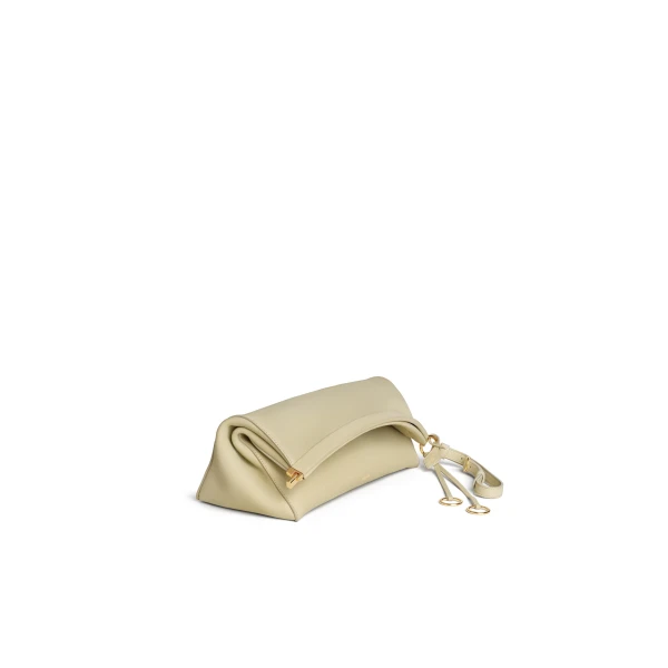 Alaia Le Click Clutch 42 in Nubuck, Almond Green | Clutch Bags | Luxury Shoes 