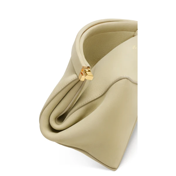 Alaia Le Click Clutch 42 in Nubuck, Almond Green | Clutch Bags | Luxury Shoes 