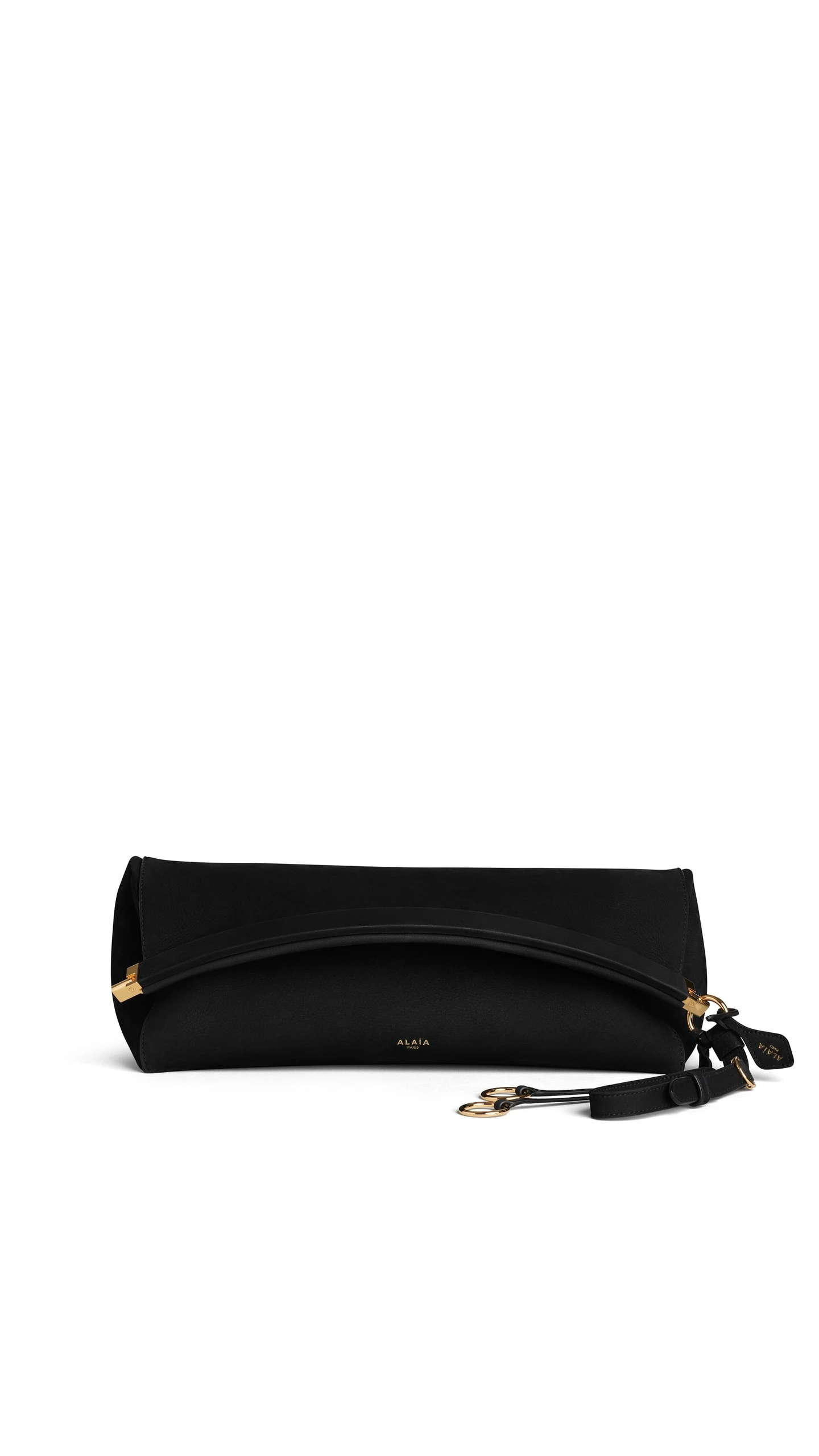 Alaia Le Click Clutch 42 in Nubuck, Black Alaia Le Click Clutch 42 in Nubuck, Black | Clutch Bags | Luxury Shoes