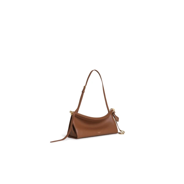 Alaia Le Click East West Medium Bag in Calfskin, Amber | Shoulder & Crossbody Bags | Luxury Shoes 