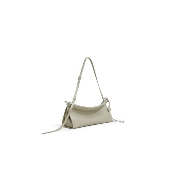 Alaia Le Click East West Medium Bag in Calfskin, Beige Grey | Shoulder & Crossbody Bags | Luxury Shoes 