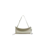 Alaia Le Click East West Medium Bag in Calfskin, Beige Grey | Shoulder & Crossbody Bags | Luxury Shoes 