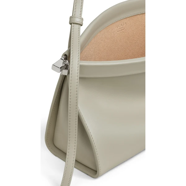 Alaia Le Click East West Medium Bag in Calfskin, Beige Grey | Shoulder & Crossbody Bags | Luxury Shoes 