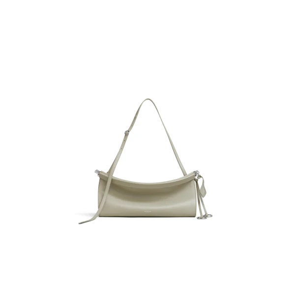 Alaia Le Click East West Medium Bag in Calfskin, Beige Grey | Shoulder & Crossbody Bags | Luxury Shoes 