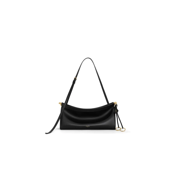 Alaia Le Click East West Medium Bag in Calfskin, Black | Shoulder & Crossbody Bags | Luxury Shoes 